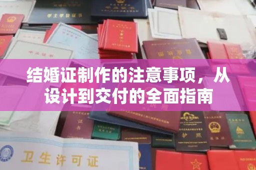 东昌结婚证制作的注意事项，从设计到交付的全面指南